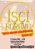 İşten atmalara karşı İşçi Forumu düzenleniyor